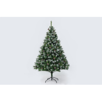 SMREKA NOVOLETNA, PVC, ZASNEŽENA S STORŽI, 180cm 