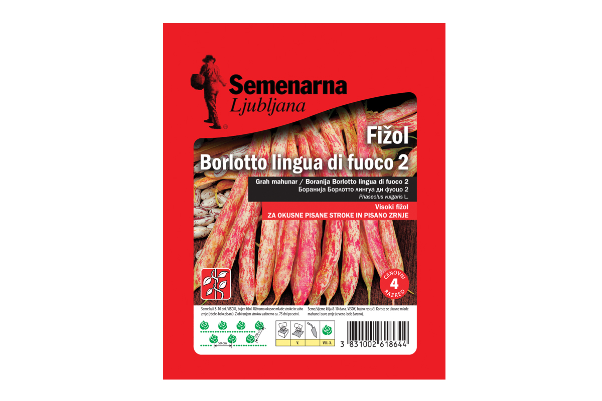 FIŽOL VISOKI BORLOTTO LINGUA DI FUOCO 2 100g
