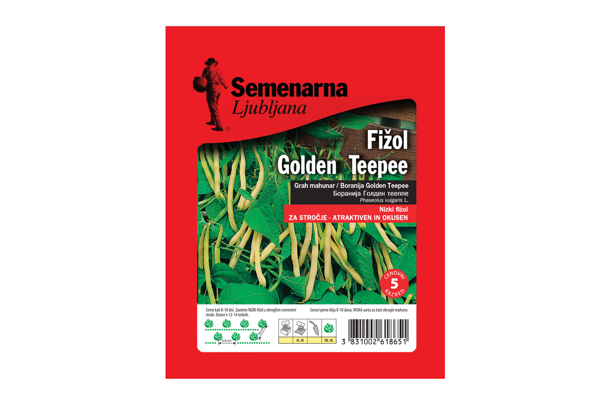 FIŽOL NIZEK GOLDEN TEEPEE 100 g Semenarna
