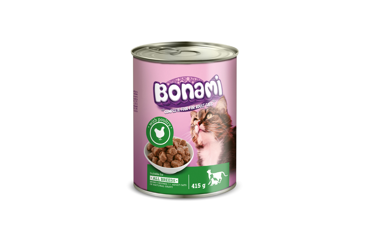 Bonami ploč. za mačke 415g perutnina