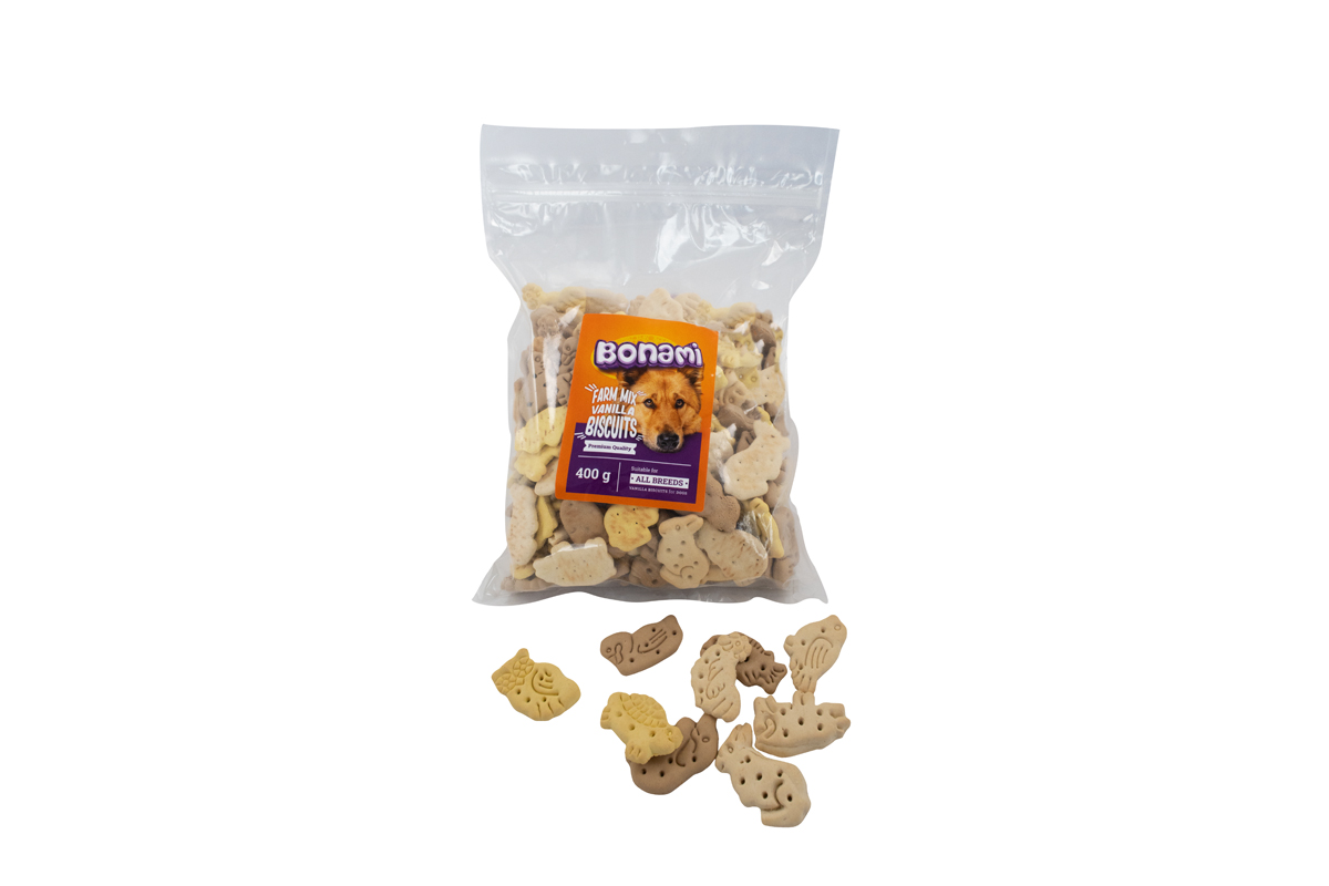 Bonami piškoti za pse farm mix vanili 400g-40274