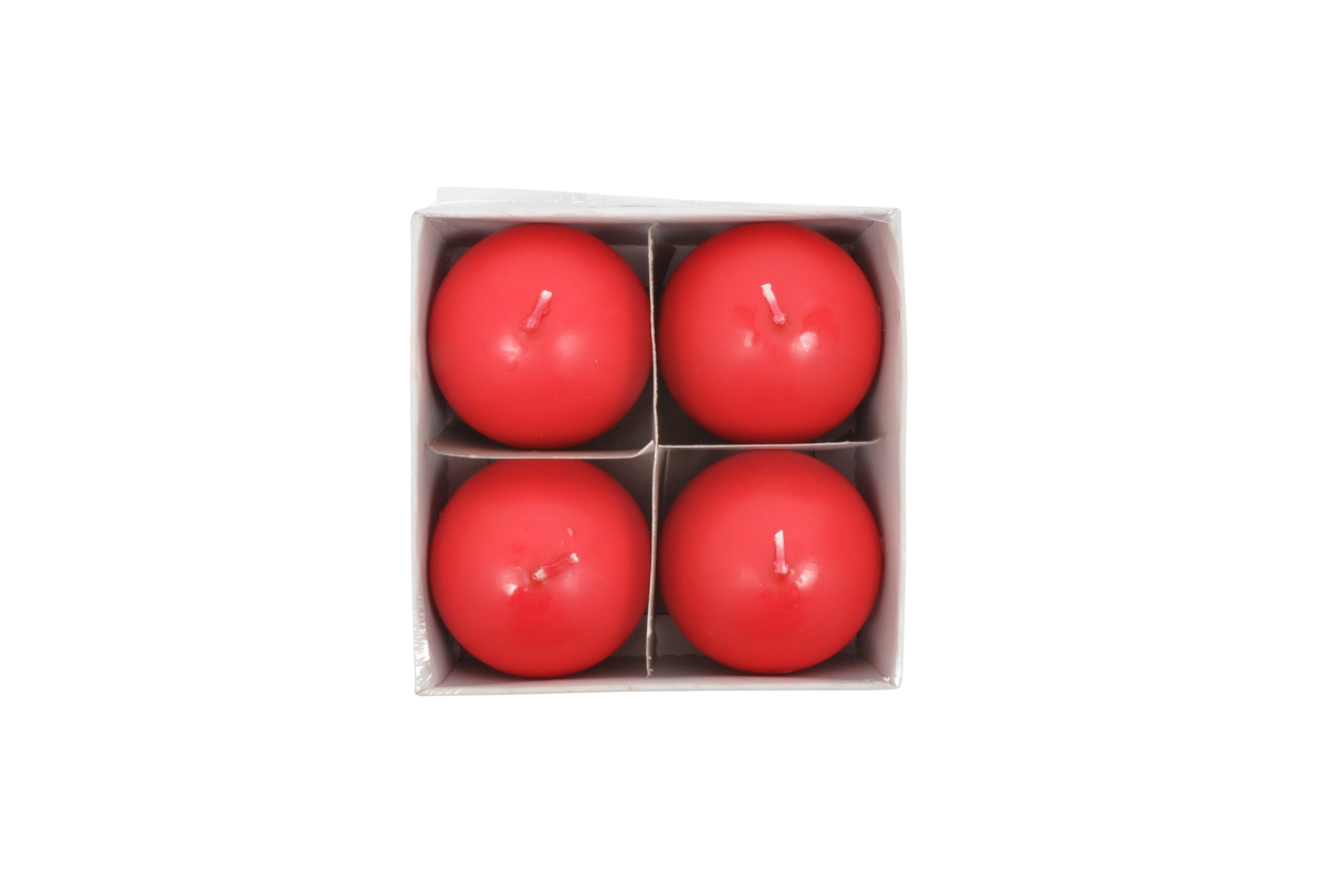 SVEČA ADVENT KROGLA 60mm 4/1 RDEČA 