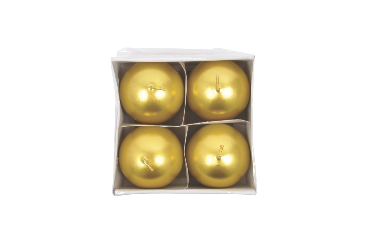 SVEČA ADVENT KROGLA 60mm 4/1 ZLATA 