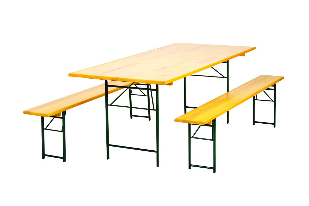 Garnitura gasilska miza+2 klopi 200x70 cm 