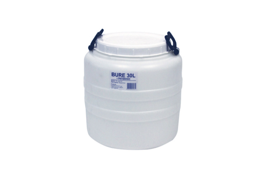 Posoda pvc 30 l, pritiskač, pokrov, 2x roč