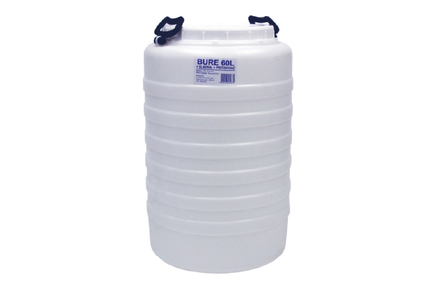 Posoda pvc 60 l, pritiskač, pokrov, 2x roč