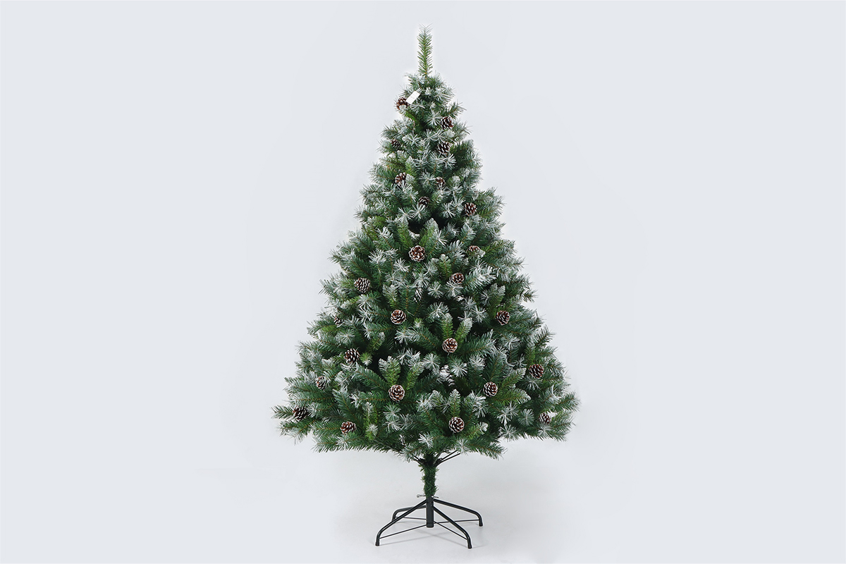 Smreka Novoletna, PVC, Zasnežena s Storži, 210cm 