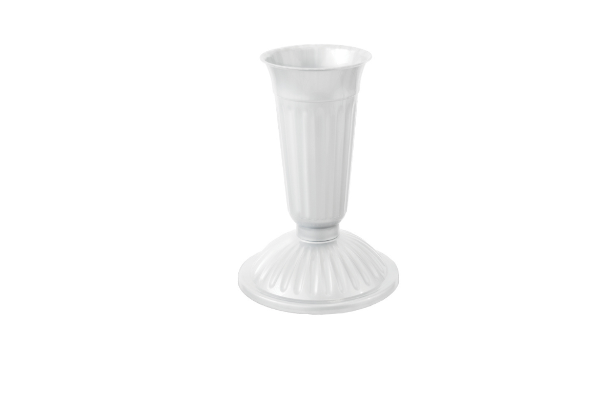 VAZA PVC NAGROBNA MEDITERAN 14x32 BELA 