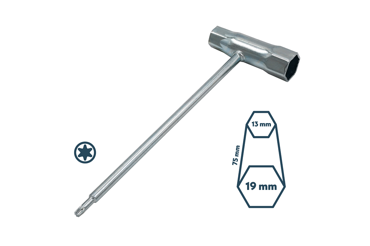 KLJUČ ZA SVEČKE A337 - 19 x 13, TORX 085402 Village 