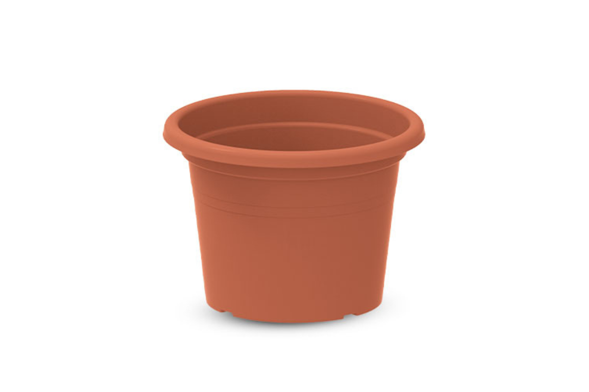 PVC LONEC CILINDRO, P20xH14, TERRACOTTA