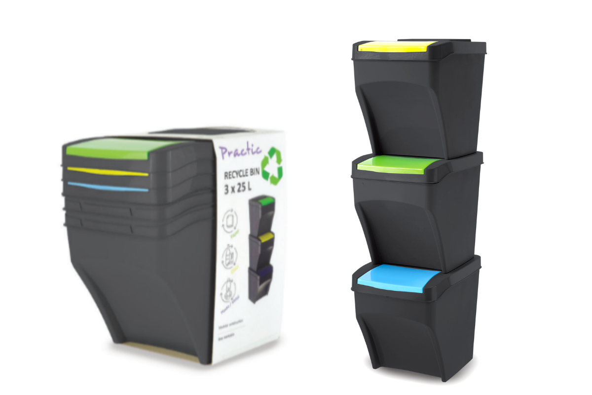 KOŠ ZA LOČEVANJE ODPADKOV PRACTIC SET 3X25LT 