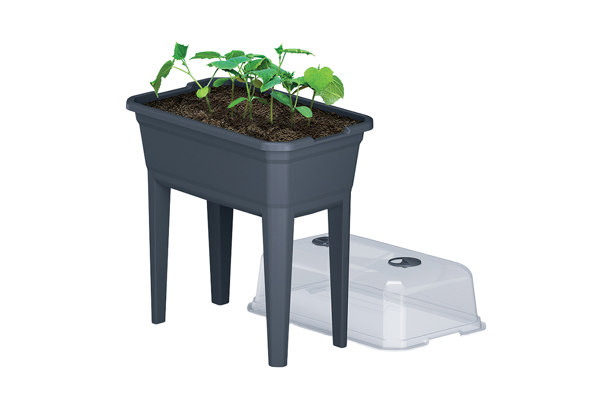 PVC Mini rastlinjak, IPE600, 59.6x36.8x75.3 cm, antracit