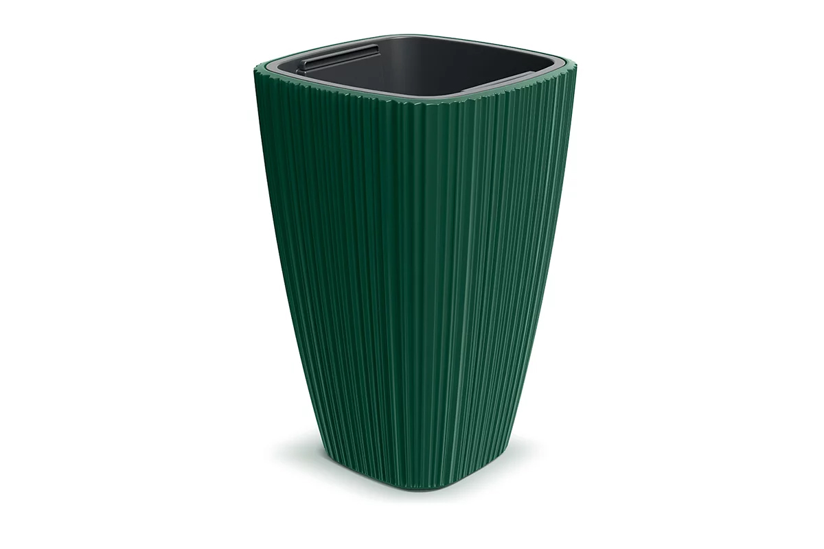 PVC lonec, Oro Square, 29x29x45 cm, borovo zelena 