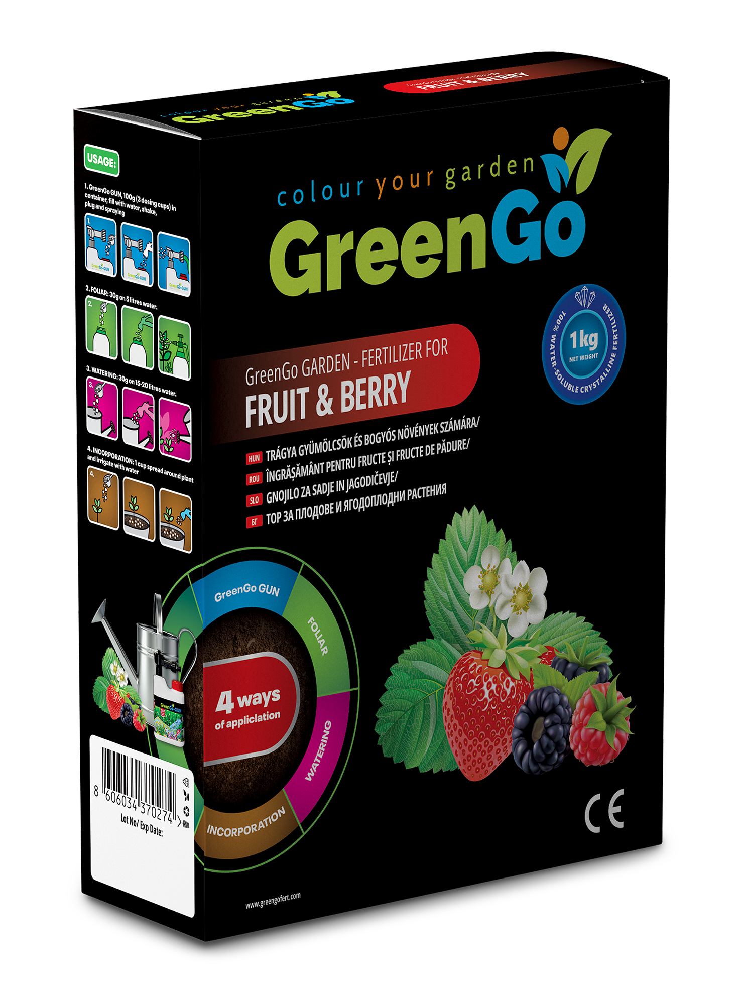 GREENGO KRISTALNO GNOJILO ZA JAGODIČEVJE 1 KG 