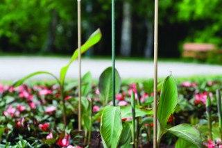 Opora jeklena, plastif. zelena 90x1,1 cm 