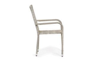 Stol vrtni Bay ratan siv 