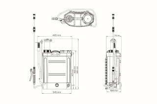 Škropilnica 2v1 AGM 1620 Li-ion 