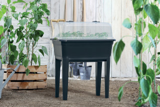 PVC Mini rastlinjak, IPE600, 59.6x36.8x75.3 cm, antracit