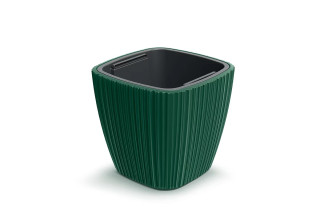 PVC lonec, Oro Square, 29x29x27 cm, borovo zelena 