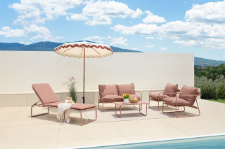 Garnitura vrtna kovinska z blazinami, Ember 