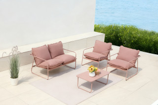 Garnitura vrtna kovinska z blazinami, Ember 