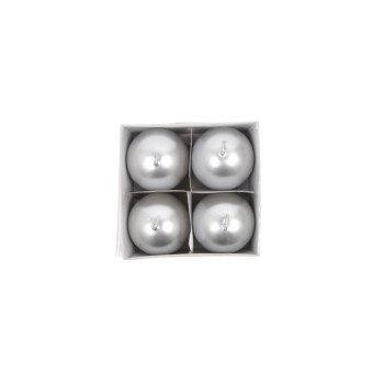 SVEČA ADVENT KROGLA 60mm 4/1 SREBRNA 