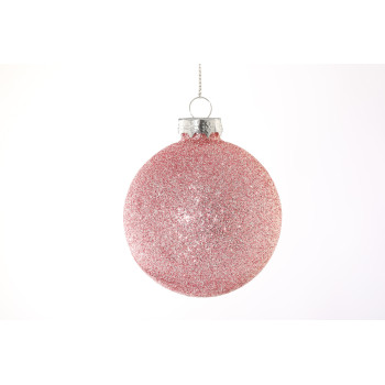 Kroglica Steklena Pink, 7cm 