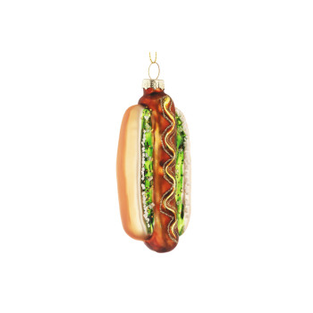 OKRASEK VISEČI STEKLENI HOT DOG 
