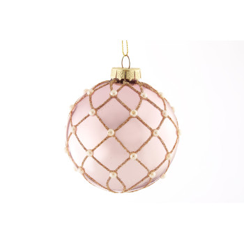 Okrasek Viseči Stekleni Pink 