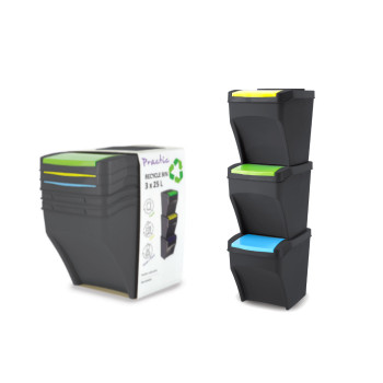 KOŠ ZA LOČEVANJE ODPADKOV PRACTIC SET 3X25LT 