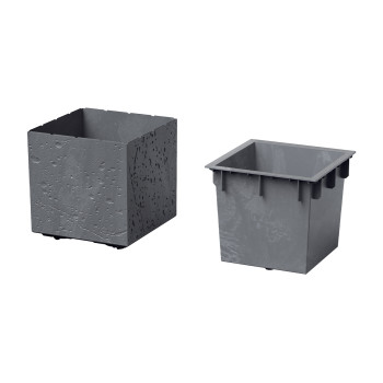 PVC Korito, Sierra Square, 28x28x29 cm, Beton barva 