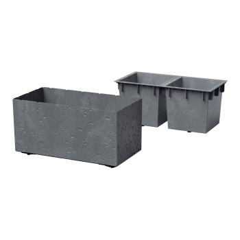 PVC Korito, Sierra Case, 77x38.5x37 cm, Beton barva 