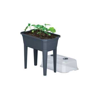 PVC Mini rastlinjak, IPE600, 59.6x36.8x75.3 cm, antracit 