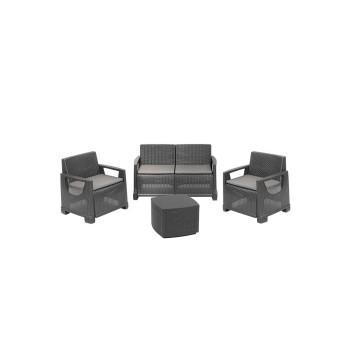 Garnitura Bellagio 4+1 antracit 