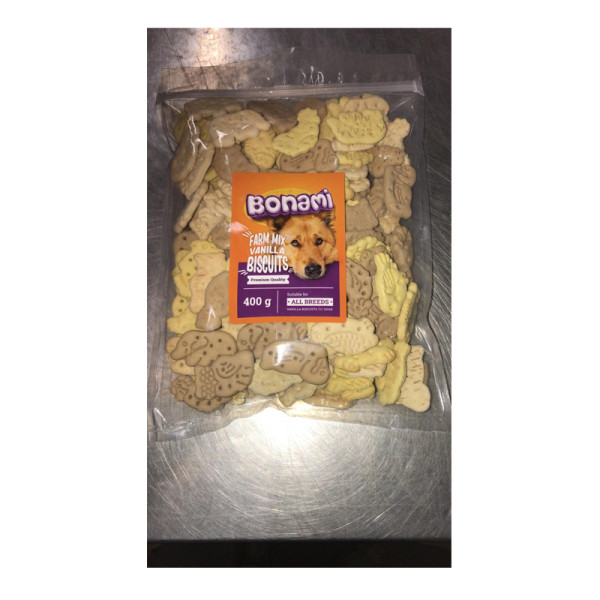 Bonami piškoti za pse farm mix vanili 400g-40274 