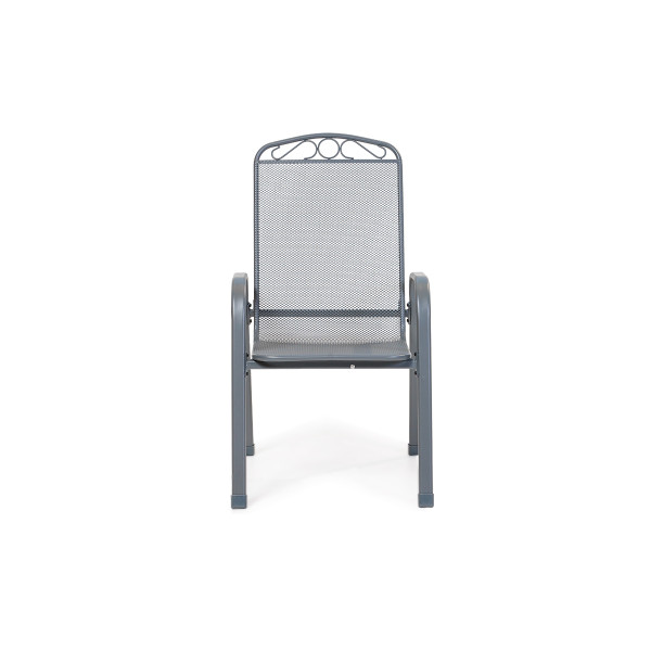 Stol vrtni kovinski Melfi siv 