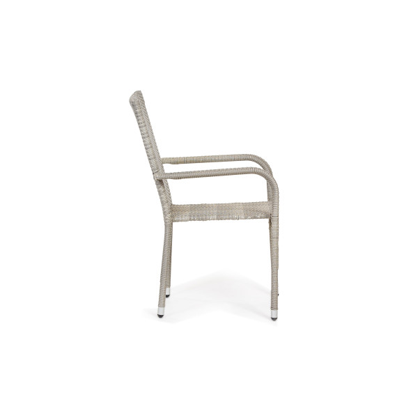 Stol vrtni Bay ratan siv 