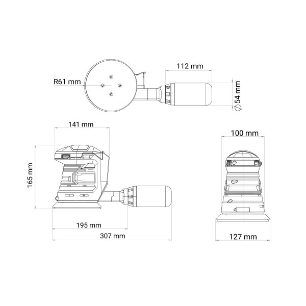 Brusilnik orbitalni FUSE VLN 7220 Villager 