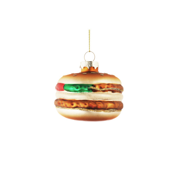 OKRASEK VISEČI STEKLENI HAMBURGER 