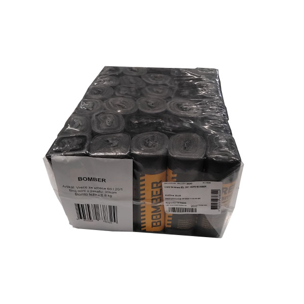 Vreča za smeti 160L 10/1 črna Bomber 
