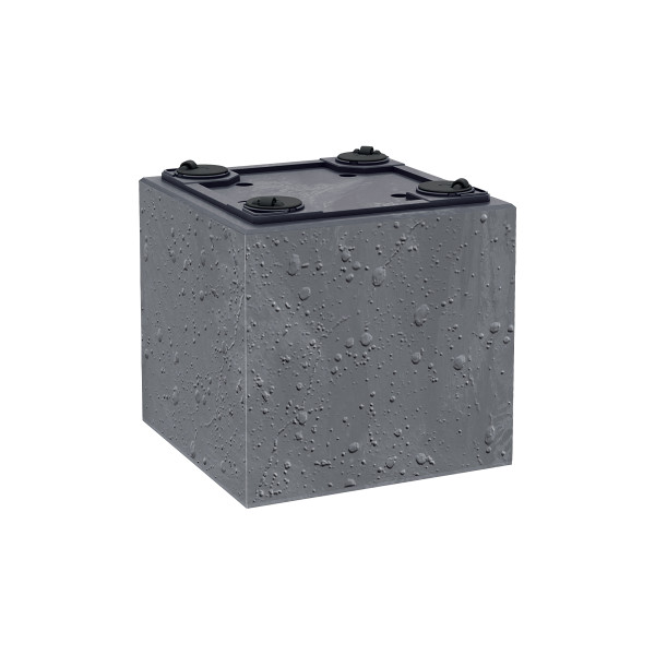 PVC Korito, Sierra Square, 38.5x38.5x37 cm, Beton barva
