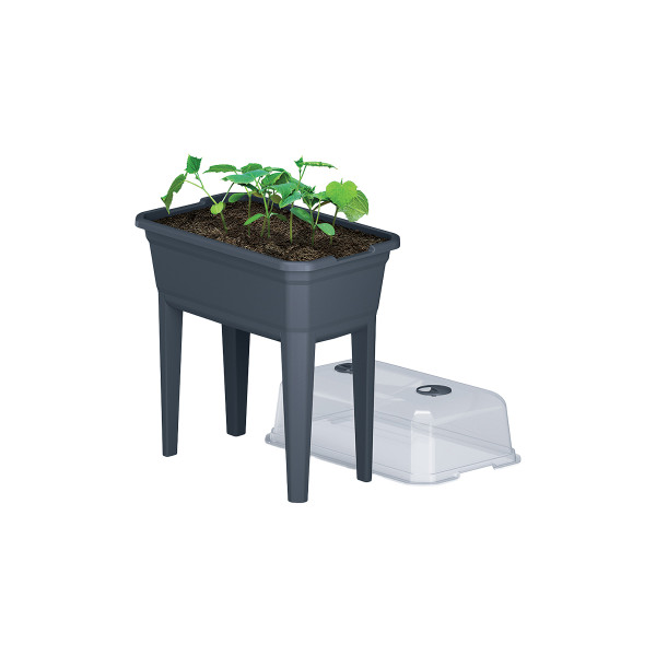 PVC Mini rastlinjak, IPE600, 59.6x36.8x75.3 cm, antracit
