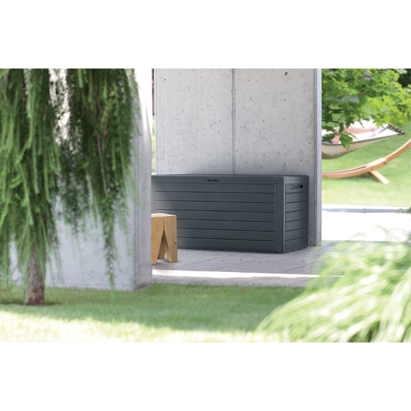 PVC Vrtni zaboj, Woodenbox, 116x43.8x55 cm, antracit