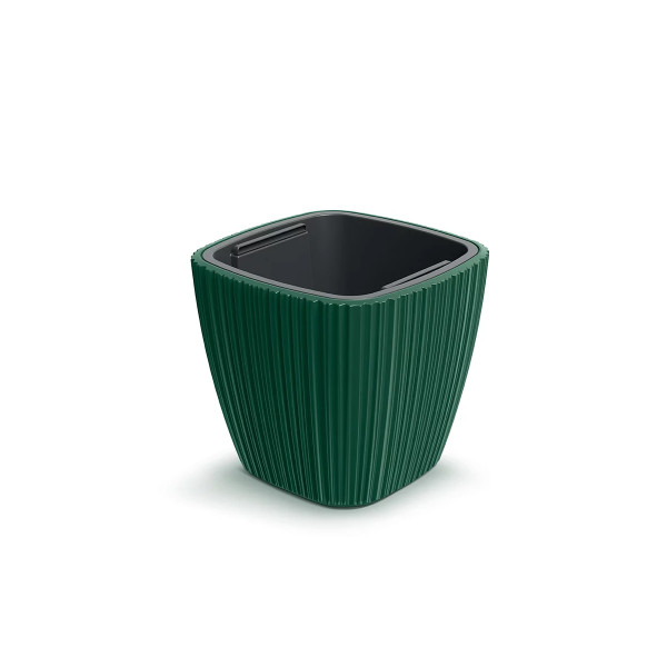 PVC lonec, Oro Square, 29x29x27 cm, borovo zelena 