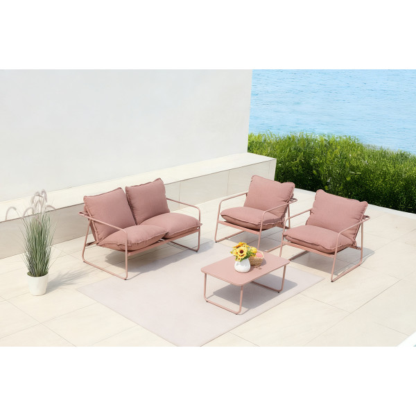 Garnitura vrtna kovinska z blazinami, Ember 