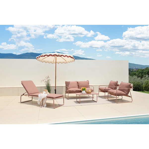 Garnitura vrtna kovinska z blazinami, Ember 