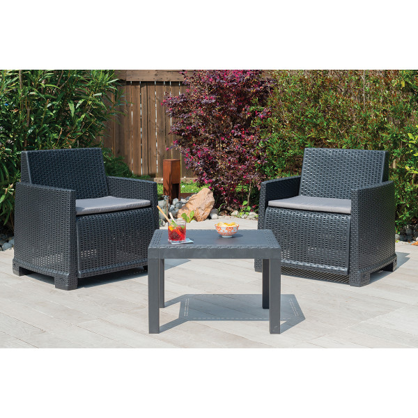 Garnitura Orta 2+1 antracit 