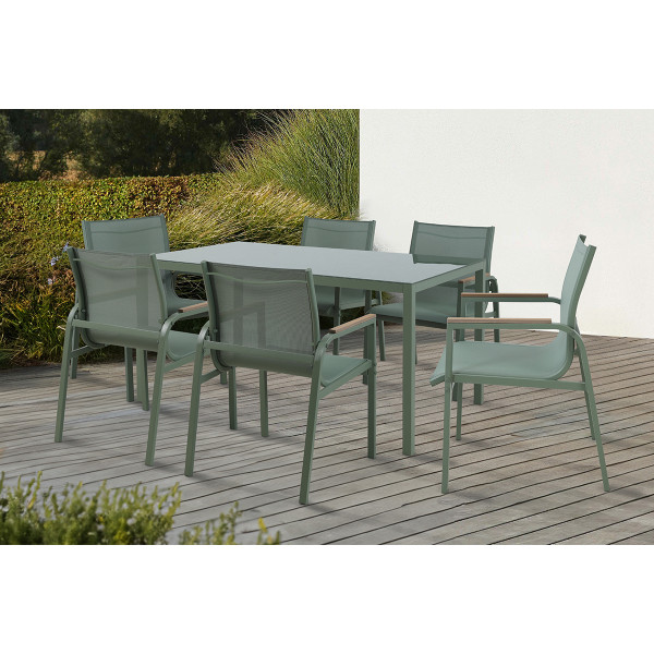 GARNITURA VRNTA OLIVE miza + 6 stolov 88822 