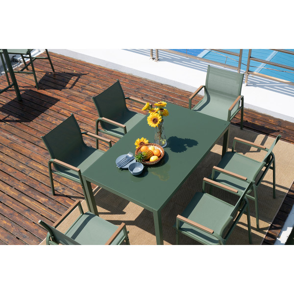 GARNITURA VRNTA OLIVE miza + 6 stolov 88822 