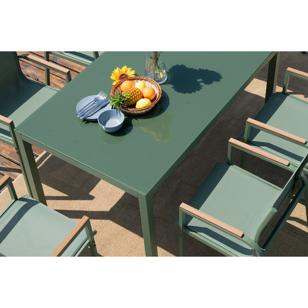 GARNITURA VRNTA OLIVE miza + 6 stolov 88822 